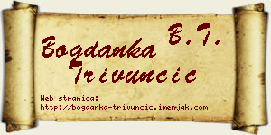 Bogdanka Trivunčić vizit kartica